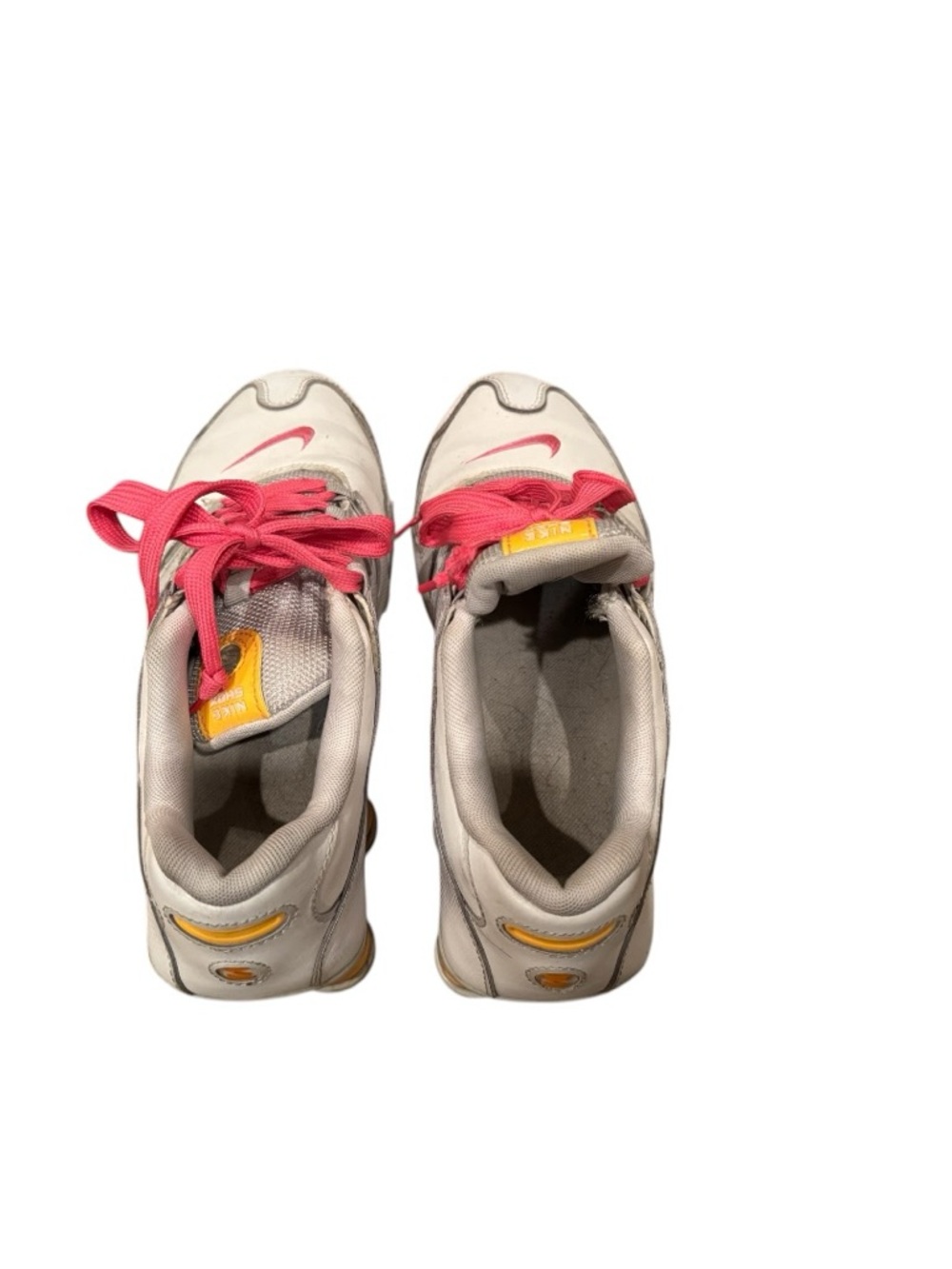 Nike Shox NZ Women’s White Leather Y2K Orange and Pink Lace Up Size 8.5 Sneakers - Picture 8 of 10